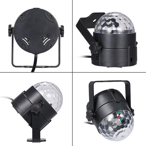 Bola De Luces Led Rgb Audioritmica Discoteca Movimiento Ax