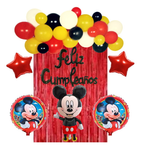 Set Decorativo Globos Micky Mouse Cumpleaños