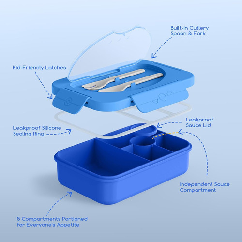 Lonchera Para Niños, Caja Bento, Lonchera Bento De 45.6 Fl O