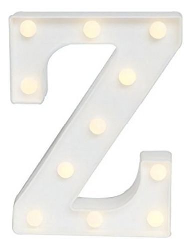 Letra Luminária Led 3d Decorativa Branco Hiperfesta Und Cor Z