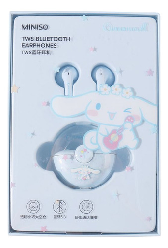 Audífonos Bluetooth Miniso Sanrio Series Cinnamon Dog Tws.
