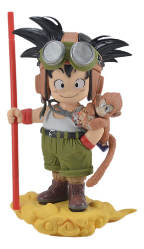 Figura Muñeco Dragon Ball Z Goku Niño Baculo Con Mono