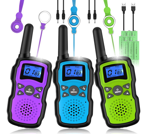 Walkie Talkies 3 Radios Niños Regalo Navidad
