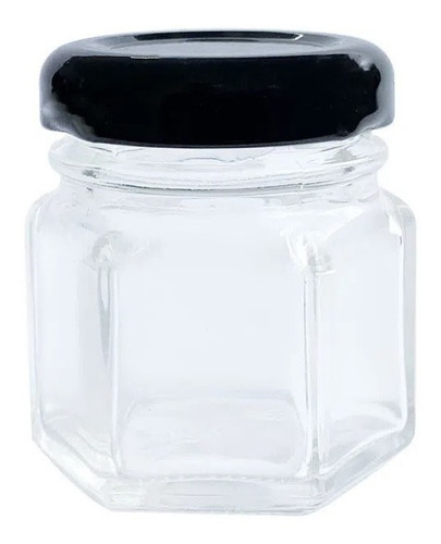 40 Mini Pote De Vidro Sextavado 40ml - Postagem Rápida!