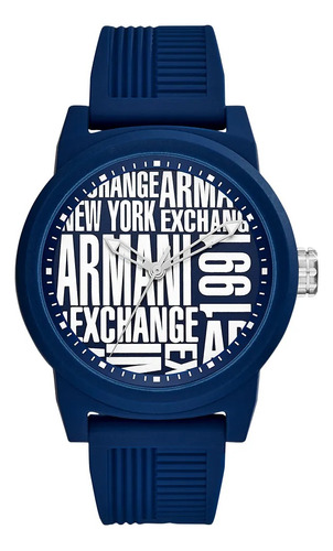 Relógio Armani Original - Ax1444/8an + Nf-e Cor da correia Azul Cor do bisel Azul Cor do fundo azul com branco