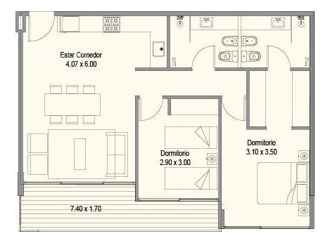 Venta Departamento 3 Ambientes Skyroof Living Nordelta