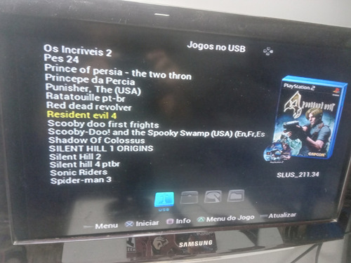 Playstation 2 Completo+hd Com 100 Clássicos De Ps2+ Memori C Preto (Usado)