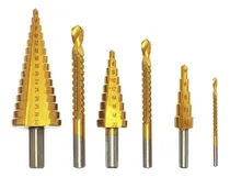Comprar Cw 6pcs Hss Titanium Steel Step Drill Saw Drill Set