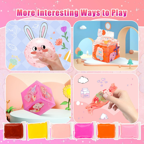 Kit De Burbujas Nano Tape Zeskuu Para Niños Con Purpurina, A