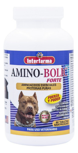 Amino-bolic Para Perros 60 Tabletas Saborizadas
