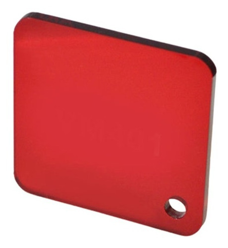 Chapa Placa De Acrílico Vermelho Trans 100% Puro 50x50cm 2mm