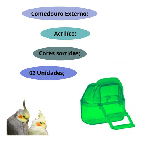 Comedouro Externo Com Poleiro Para Pássaros Bragança
