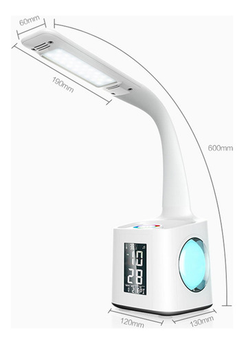 Lámpara De Escritorio Pen Holder 3 Level Dimmer Recargable
