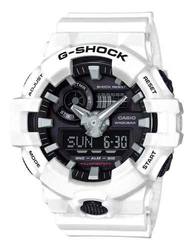 Casio G Shock - Reloj Casual De Cuarzo Calidad Color de la correa Blanco Color del bisel Blanco Color del fondo Blanco