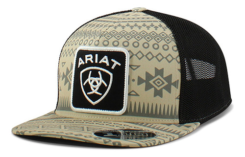 Gorra Ariat Parche Negro Logo Tan Azteca - A300074008
