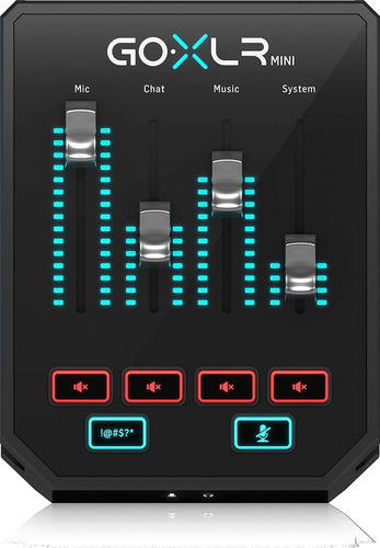 Mixer de streaming de podcast Tc Helicon Goxlr Mini - cor preta