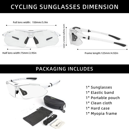 Óculos De Sol Fotocromáticos Rockbros E Óculos De Bicicleta