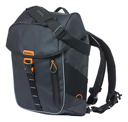 Mochila Bicicleta Miles Tarpaulin, 17l, Negra/naranja