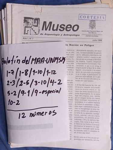 Boletín Del Museo De Arqueología Y Antropología De La Unmsm