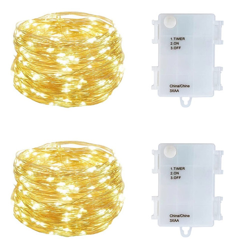 Everfit Lighting 2 tiras De Mini Guirnaldas De 30 luces Gota