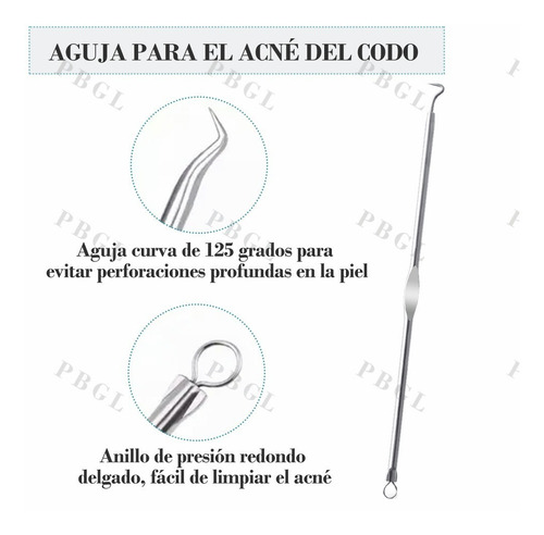Set Herramientas Acné. Extractor De Espinilla Puntos Negros