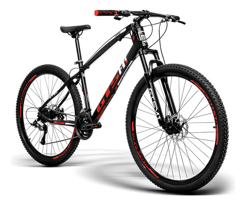 Bicicleta Aro 29 Gts Freio Disco Suspensão 21v I-vtec Lt Cl Cor Preto-Vermelho Tamanho do quadro 20