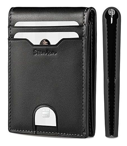 Sienien Men's Genuine Leather Wallet Front Pocket Ltzn9