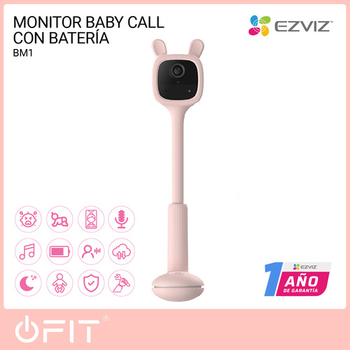 Imagen 2 de 11 de Baby Call Camara De Seguridad Wifi Audio Full Hd Ezviz Rosa