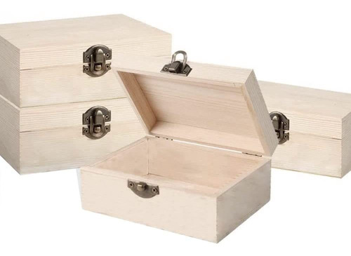 Cajas De Madera Para Manualidades, Caja De Madera Sin T...