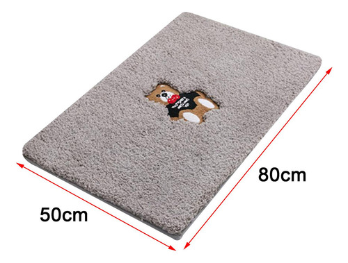 Alfombras De Baño Antideslizantes Alfombra Oso Gris-50x80cm