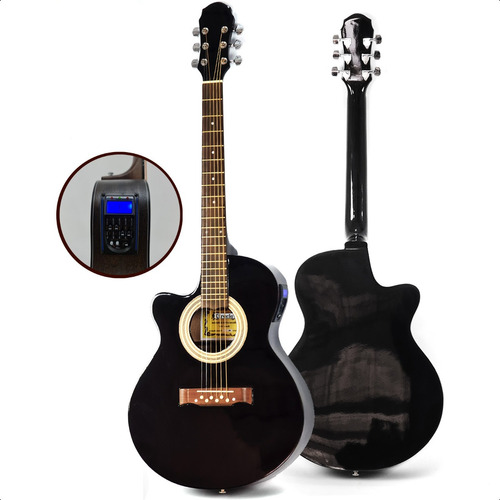 Guitarra Electroacustica Zurdo Premium Ecualizador Activo