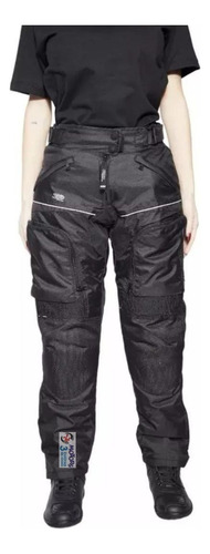 Jm Pantalon Mujer Moto Tank Dagger Negro Protecciones 