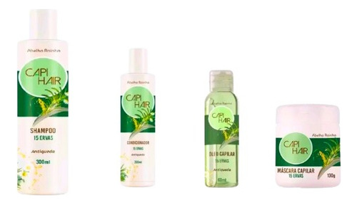 Kit 15 Ervas Antiqueda Shampoo Condicionador Máscara E Óleo