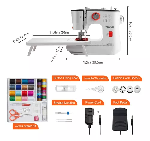 Máquina de coser para niños, máquina de reparar manualidades portátil con  12 cosidas integradas