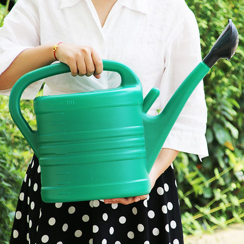 2 Regaderas Con Hervidor Verde De 10 Litros Con Mango Largo