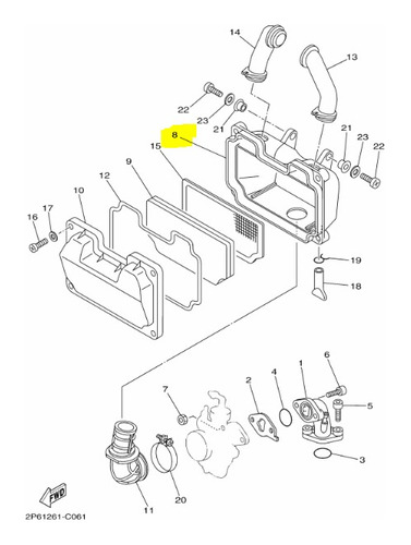 Carcaza Filtro Aire Original Yamaha Crypton T105 Panella