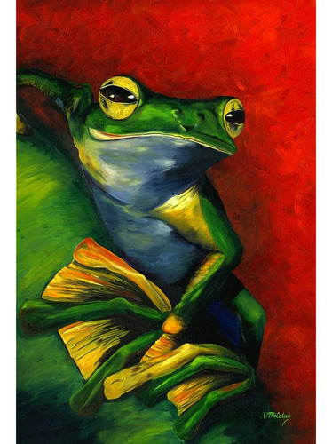 Toland Home Garden 1110210 Tranquil Tree Frog Frog Flag 12x1
