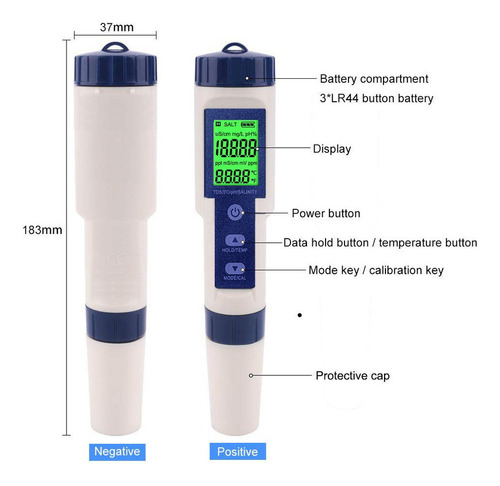 Medidor Multiparámetro Ph/ec/tds/salinidad/temperatura C/nf