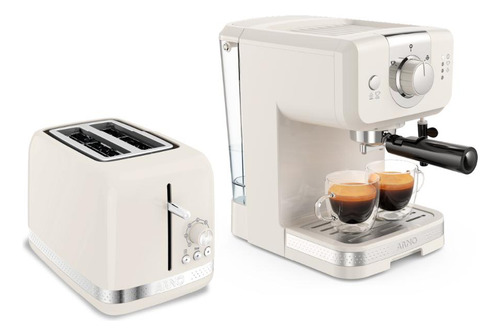 Kit Cafeteira Expresso E Torradeira Soleil Marfim