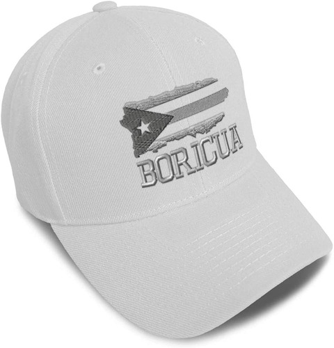Gorra De Béisbol De Puerto Rico Island Map Flag C Bordado So