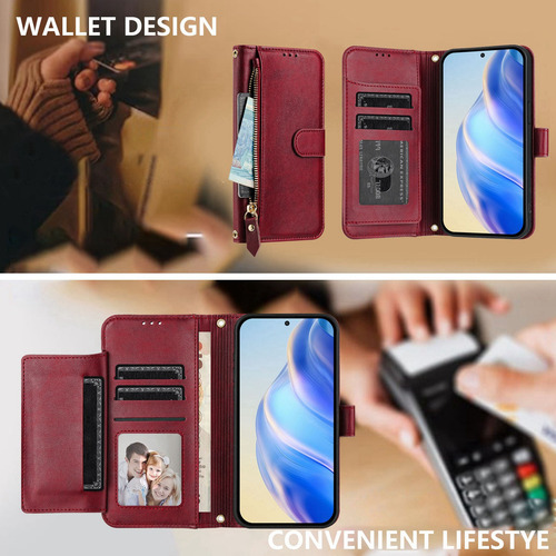 Funda De Piel Tipo Cartera Para Samsung Galaxy A55, A35, A25, A15, A05, A05, Etc.
