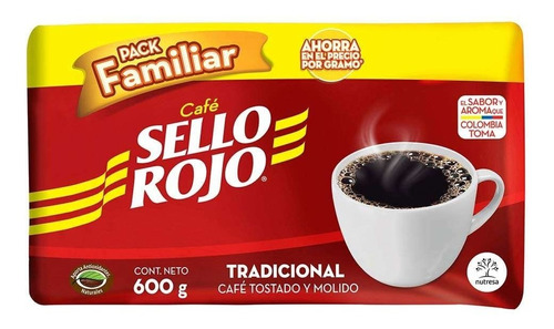 Cafe Sello Rojo Grano Molido 1,8 Kilos 100% Colombiano