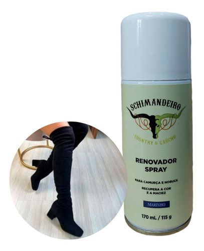 Renovador Spray Schimandeiro Para Camurça E Nobuck Desbotado