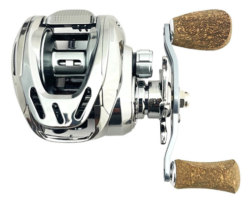Reel Rotativo Huevito Amberjack Dynamo 201 6 Rululemanes 6.3:1 Freno 8 Kg Plateado Lado de la manija Izquierdo