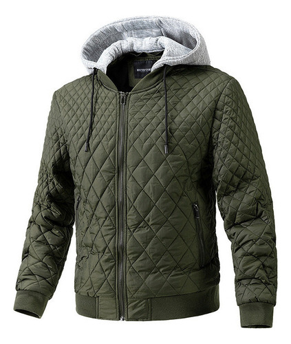 Abrigo Invierno Chaqueta Desmontable Con Capucha Acolchada