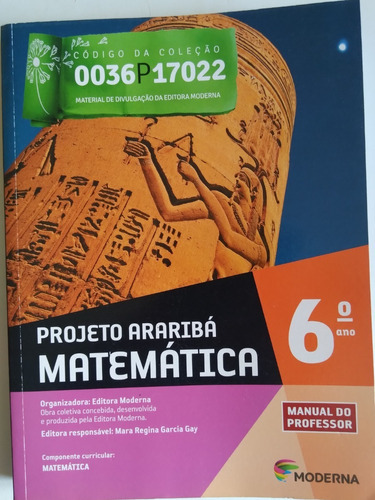 Livro - Matemática - Projeto Araribá - 6º Ano - Professor