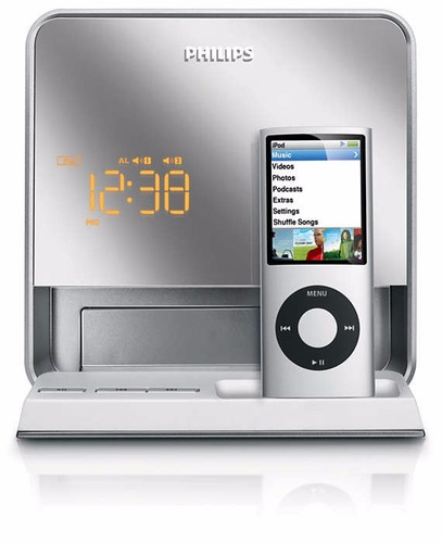 Radio Philips Dc190 Com Despertador Horas E Relógio iPad