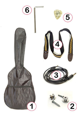 Guitarra Electroacústica Importada Con Alma Y Mástil Delgad