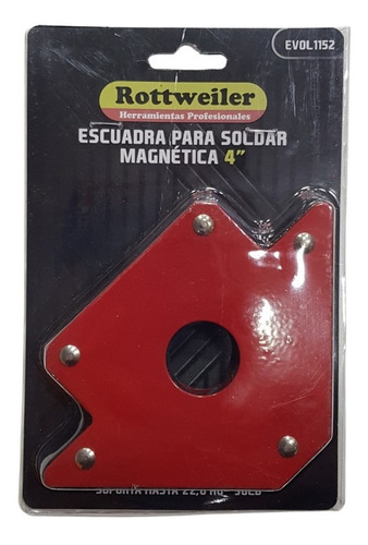 Escuadra Magnetica P/soldar 4 P Rottweiler Hasta 22.6 Kg