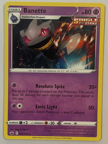 Pokémon Tcg Banette 063/198